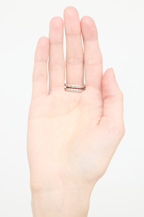 John Hardy Sterling Silver & 18K Yellow Gold Wrap Ring