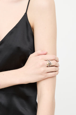 John Hardy Sterling Silver & 18K Yellow Gold Wrap Ring