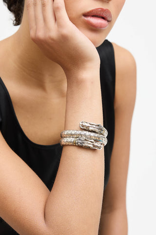 John Hardy 18K Gold Sterling Silver Naga Dragon Wrap Bracelet