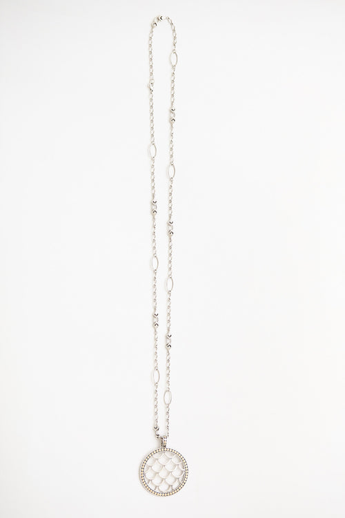 John Hardy Sterling Silver Naga Scale Pendant Necklace