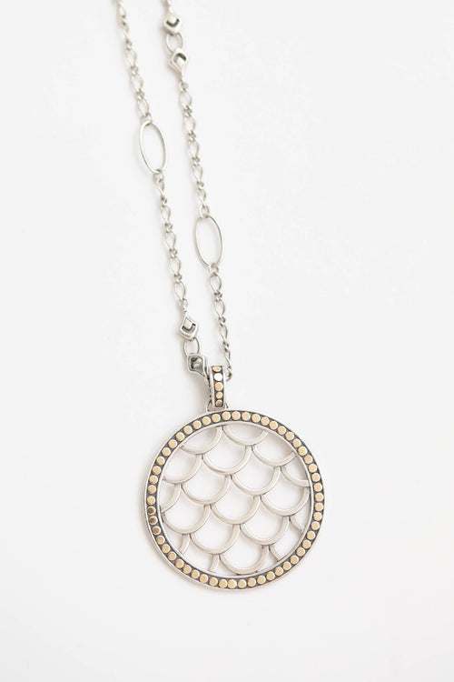 John Hardy Sterling Silver Naga Scale Pendant Necklace
