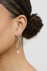 John Hardy Sterling Silver & 18K Yellow Gold Pearl Drop Earrings