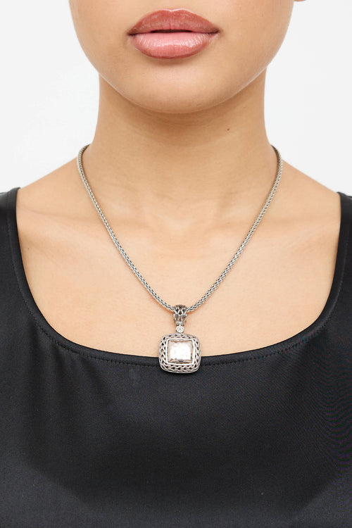 John Hardy Sterling Silver Palu Braided Necklace