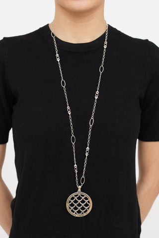 John Hardy Sterling Silver Naga Scale Pendant Necklace