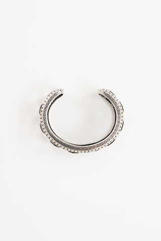 John Hardy Sterling Silver and 18K Yellow Gold Naga Scale Cuff