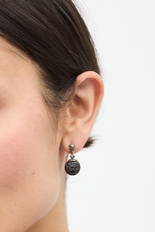 John Hardy Sterling Silver & Black Onyx Dangle Earrings
