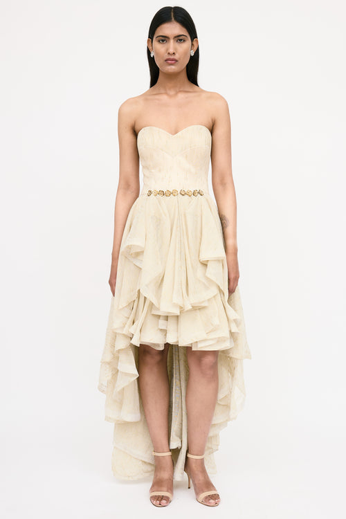 John Paul Ataker Sparkly Strapless Gown