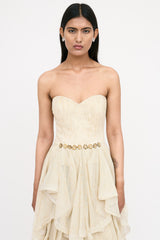 John Paul Ataker Sparkly Strapless Gown