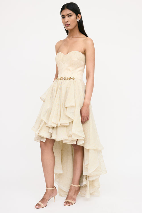 John Paul Ataker Sparkly Strapless Gown