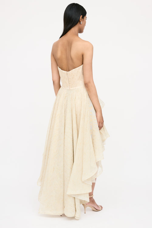 John Paul Ataker Sparkly Strapless Gown