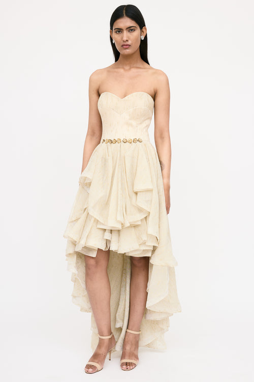 John Paul Ataker Sparkly Strapless Gown