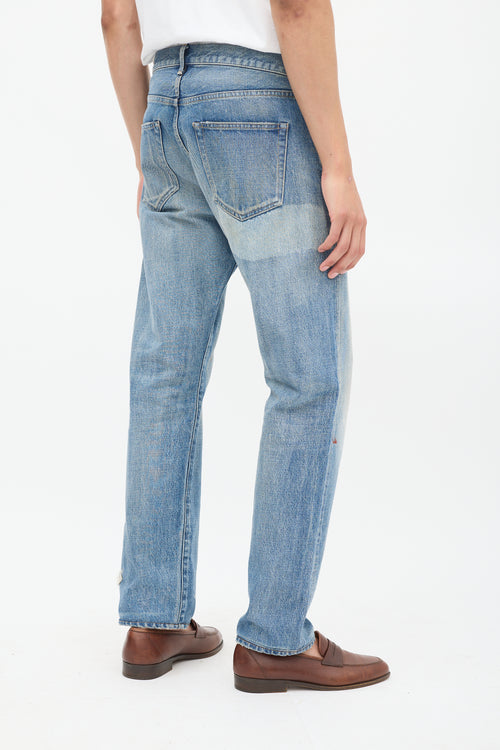 John Elliott Medium Wash Harrison The Daze Distressed Jeans