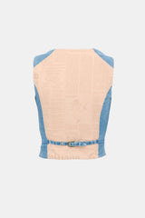 John Galliano Denim Newspaper Vest