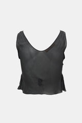 John Galliano Sheer Crepe Tank Top