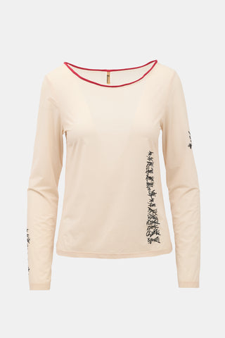 John Galliano Vintage Sheer Tattoo Top