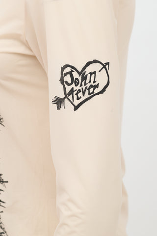 John Galliano Vintage Sheer Tattoo Top