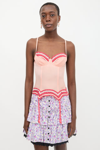 John Galliano 1990s Silk Corset Top