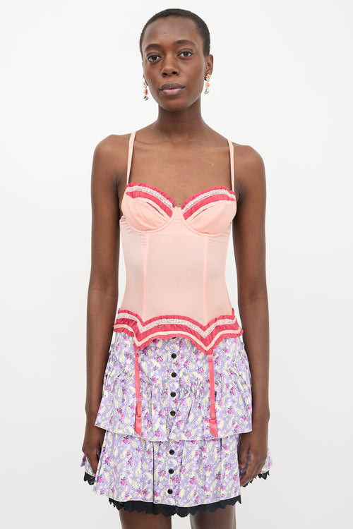 John Galliano 1990s Silk Corset Top