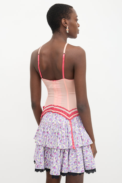 John Galliano 1990s Silk Corset Top