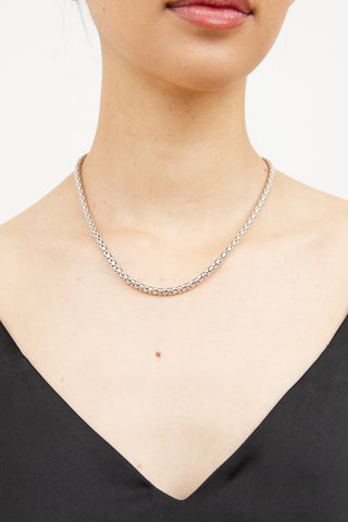 Sterling Silver Dot Chain Necklace