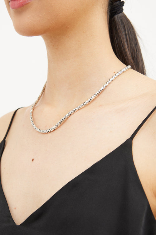 Sterling Silver Dot Chain Necklace