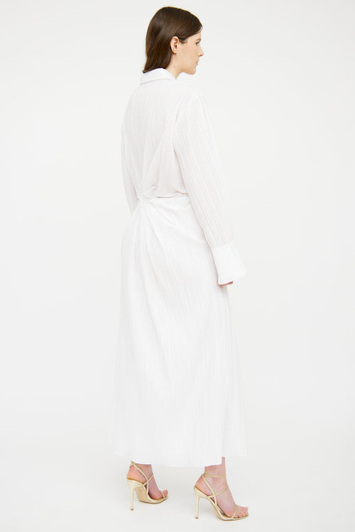 Jonathan Simkhai White Chain Long Sleeve Dress