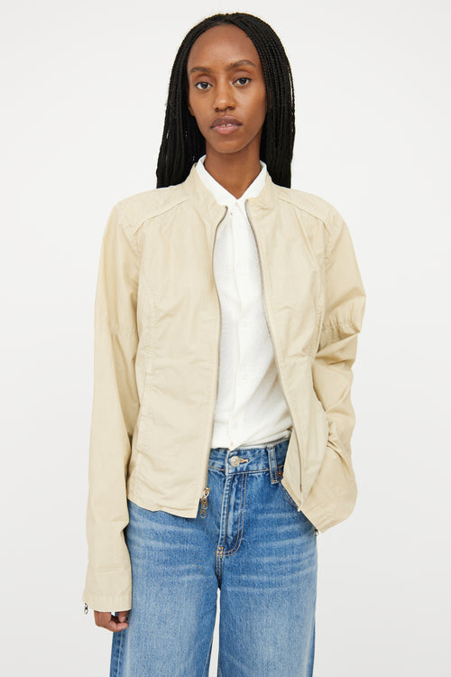 Joie Beige Cropped Moto Jacket