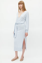 Jonathan Simkhai Blue Tie Sweater Dress