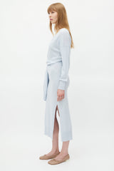 Jonathan Simkhai Blue Tie Sweater Dress