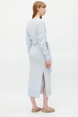 Jonathan Simkhai Blue Tie Sweater Dress
