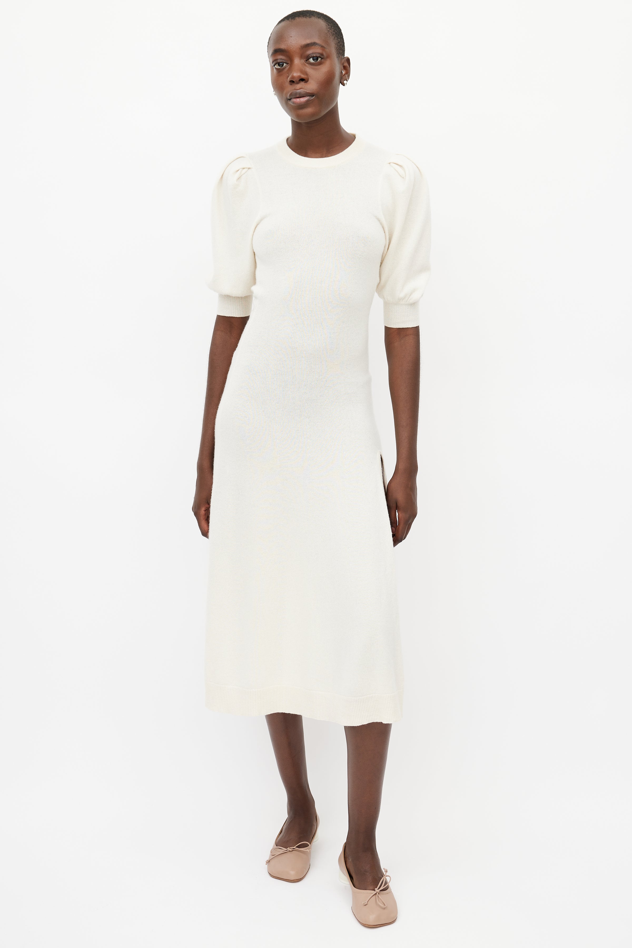Jonathan Simkhai // Cream Cashmere Cut Out Knit Dress – VSP Consignment