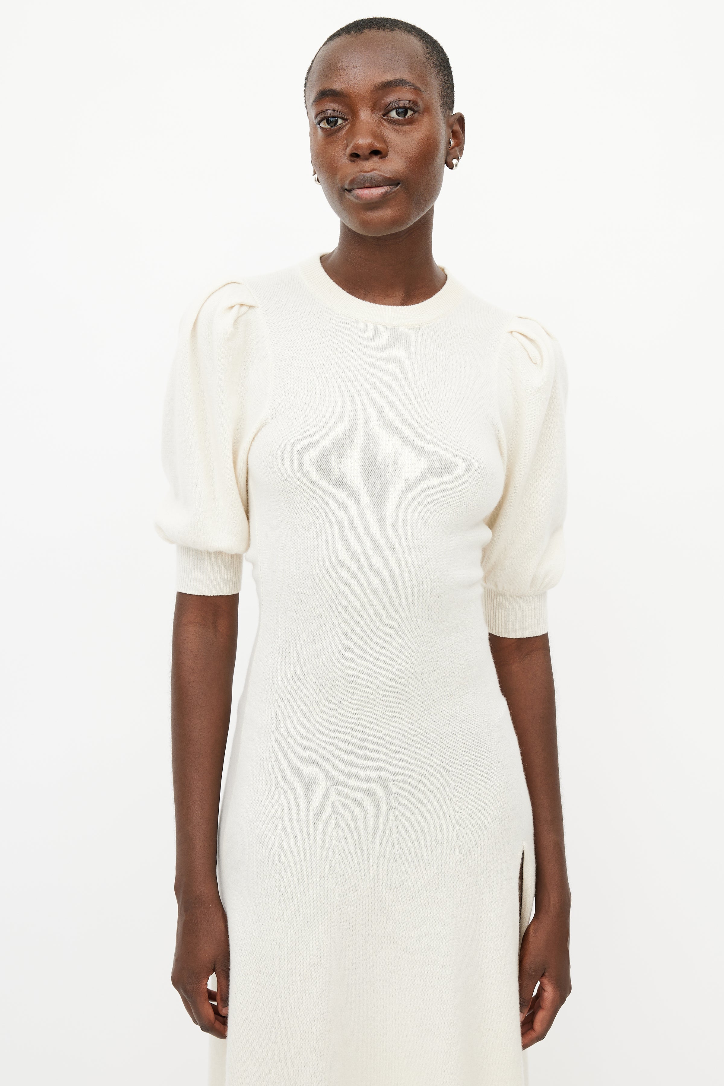Simkhai // Cream Cashmere Cut Out Knit Dress VSP Consignment Simkhai // Cream Cashmere Cut Out Knit Dress VSP Consignment