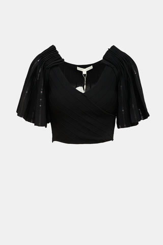 Simkhai Pleated Sleeve Bandage Top