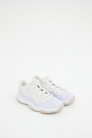 Nike Air Jordan White & Purple 11 Retro Low Sneaker