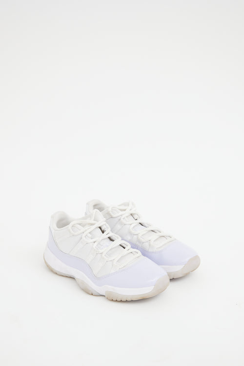 Nike Air Jordan White & Purple 11 Retro Low Sneaker