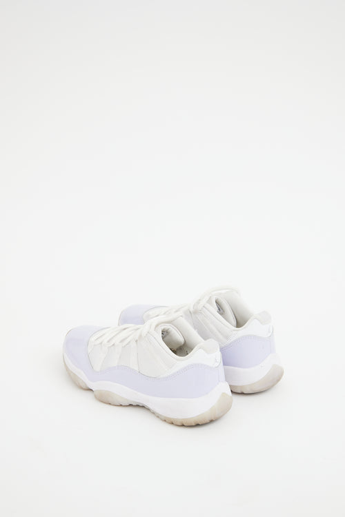 Nike Air Jordan White & Purple 11 Retro Low Sneaker