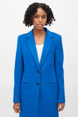 Joseph Electric Blue Wool & Cashmere Coat