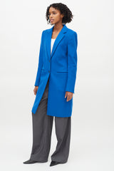 Joseph Electric Blue Wool & Cashmere Coat