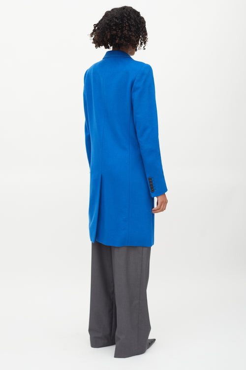 Joseph Electric Blue Wool & Cashmere Coat