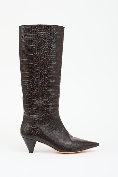 Joseph Embossed Leather Boot