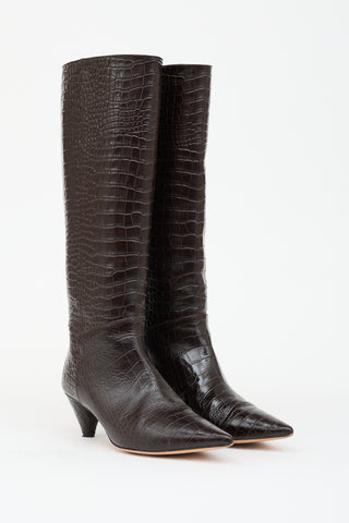 Joseph Embossed Leather Boot