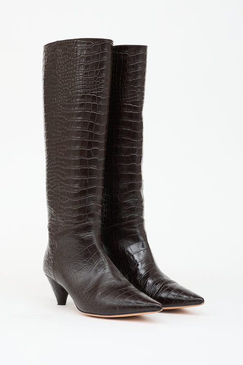 Joseph Embossed Leather Boot