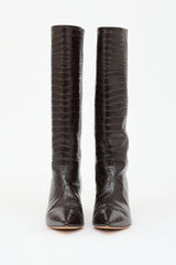 Joseph Embossed Leather Boot