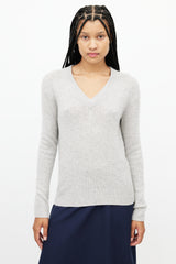 Joseph Grey Cashmere Tie Sweater