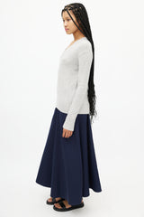 Joseph Grey Cashmere Tie Sweater