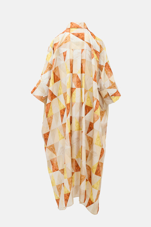 Joseph Silk Dania Marble Print Dress