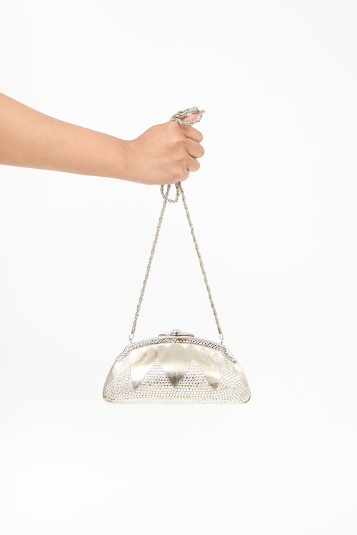 Judith Leiber Swarovski Crystal Embellished Clutch