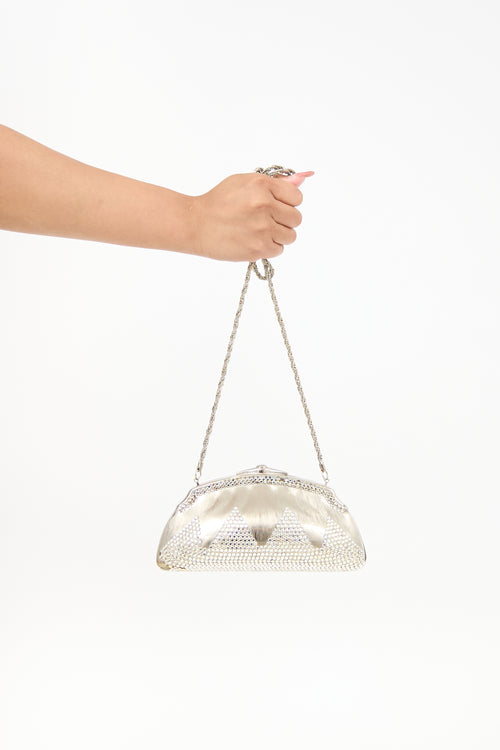 Judith Leiber Swarovski Crystal Embellished Clutch