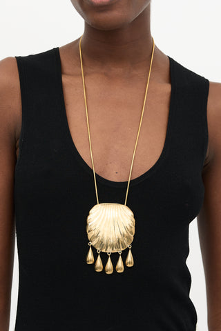 Juju Vera Gold Plated Petra Shell Necklace