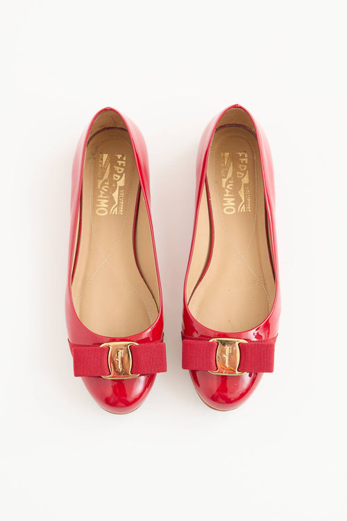 Ferragamo Patent Varina Flat